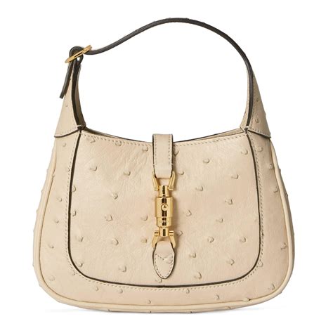 Gucci Jackie ostrich shoulder bag